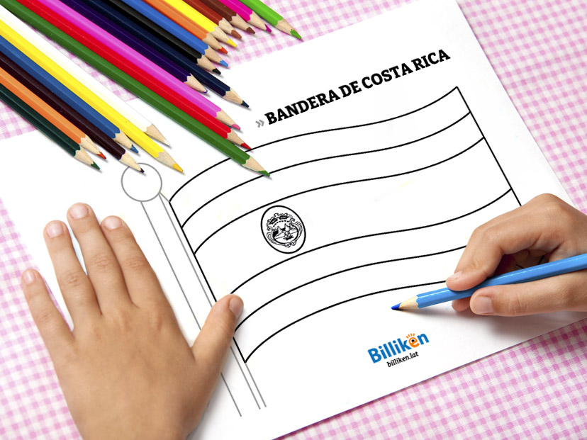 Bandera de Costa Rica para colorear e imprimir