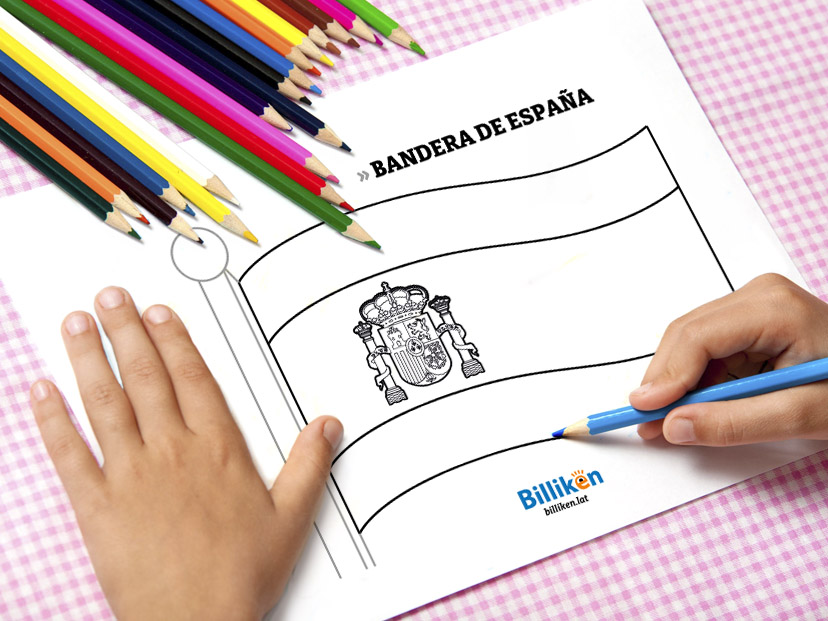 Bandera de España para colorear e imprimir