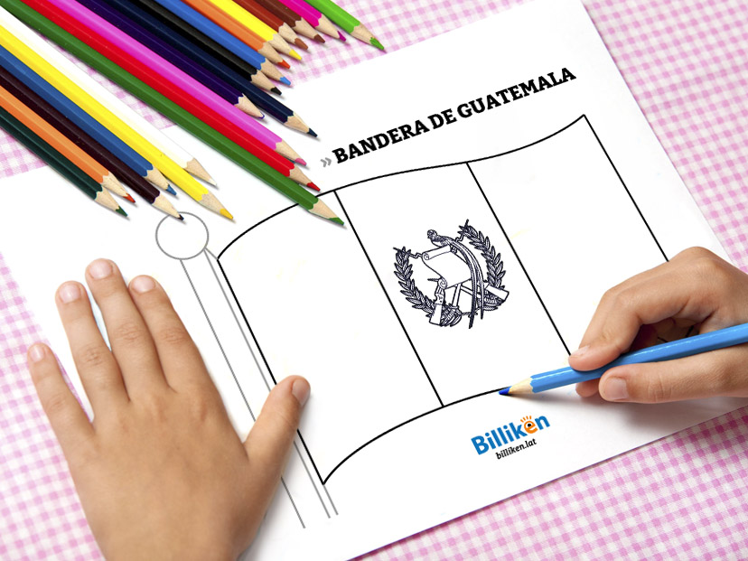 Bandera de Guatemala para colorear e imprimir