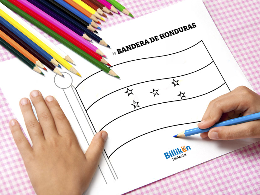 Bandera de honduras para colorear ST