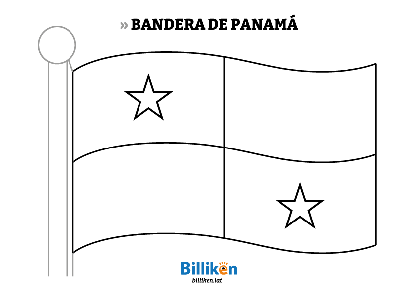 Bandera de Panamá para colorear
