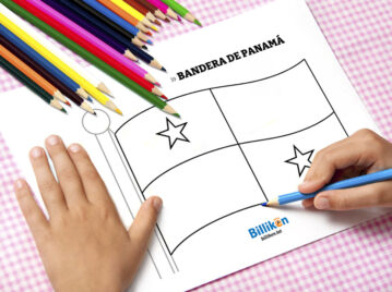 Bandera de Panamá para colorear