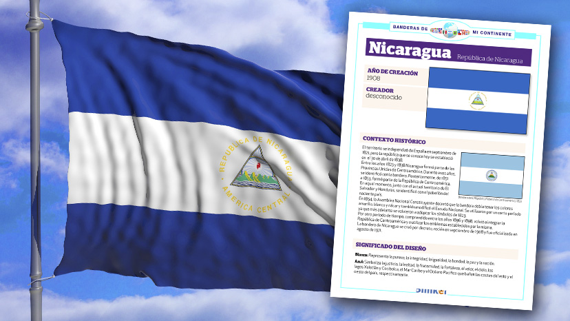 bandera de nicaragua infografia historia origen significado