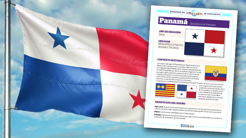 bandera de Panamá infografia historia origen significado