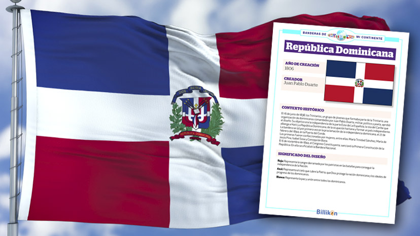 bandera de republica dominicana infografia historia origen significado