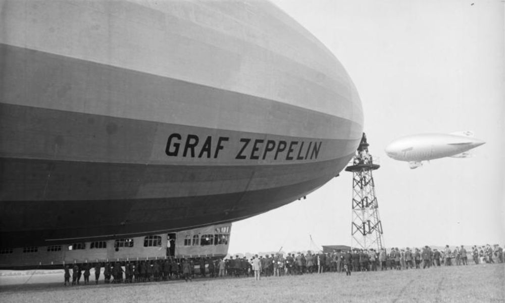 Aterrizaje del dirigible alemán en Campo de Mayo