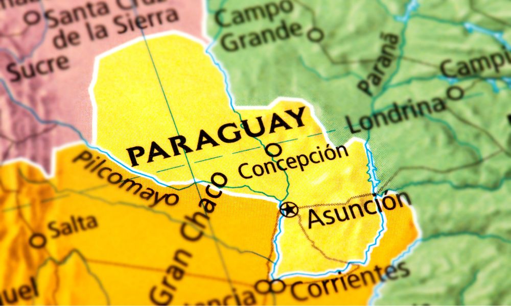 paraguay en mapa geopolítico