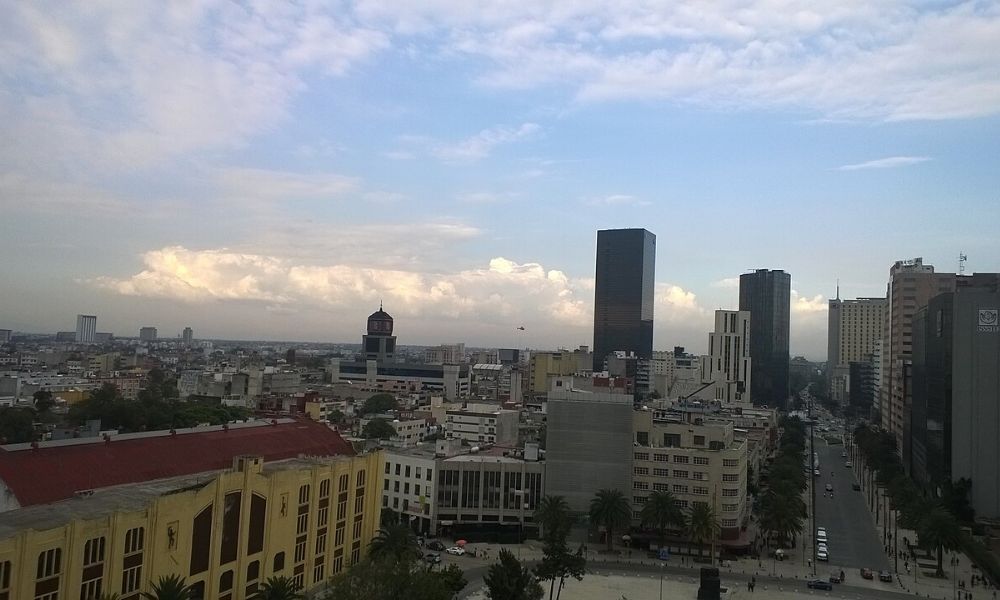 Vistas desde el mirador del Monumento a la Revolución de la Ciudad de México, en Latinoamérica. 