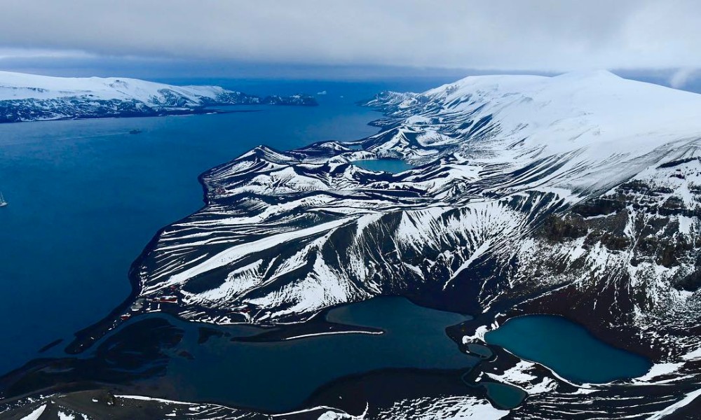 Vista aérea de la Isla Decepción