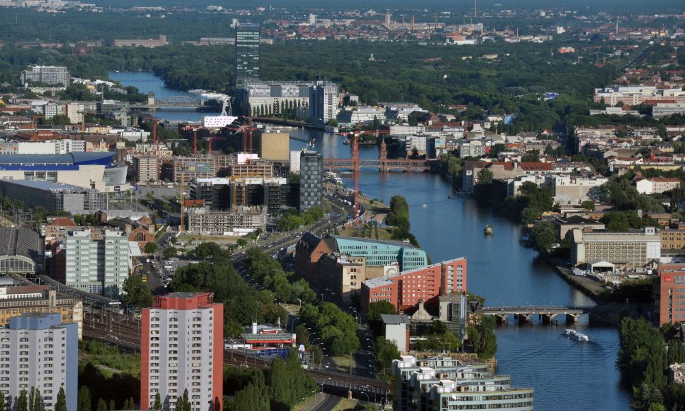 Vistas que se obtienen desde el mirador de la torre Berliner Fernsehturm.