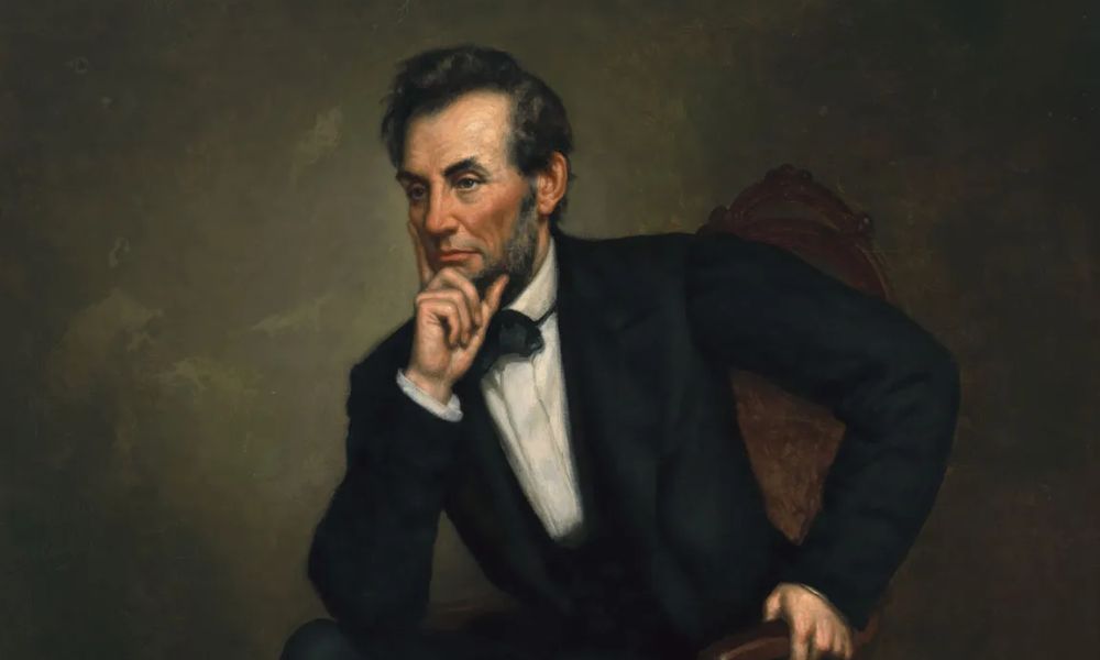 abraham lincoln pintura en color