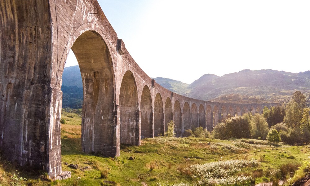 Arcos del Viaducto Glenfinnan de Escocia