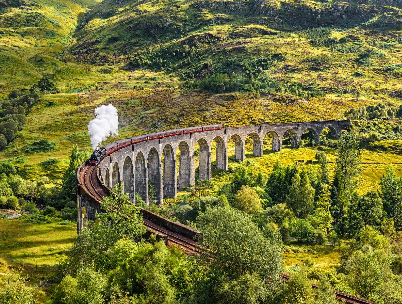 Viaducto Glenfinnan, el "puente" histórico de Escocia que se volvió famoso por aparecer en Harry Potter