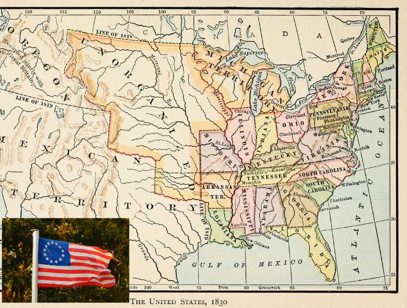 Estados Unidos y las 13 colonias que lo conformaron inicialmente