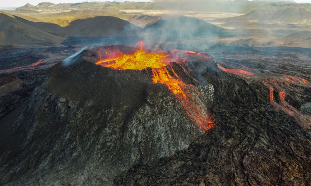 Volcán en el Anillo de Fuego del Pacífico