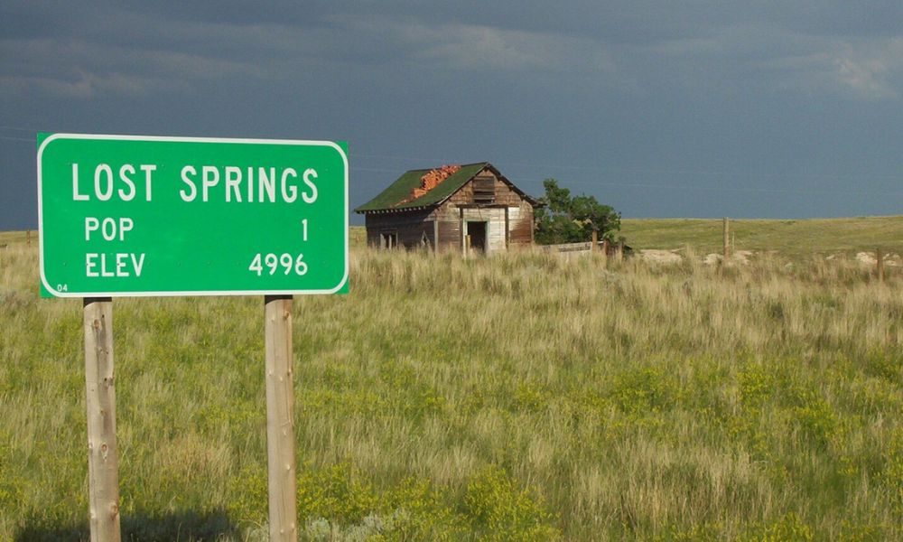 Lost Springs, una de las ciudades menos pobladas de Estados Unidos.