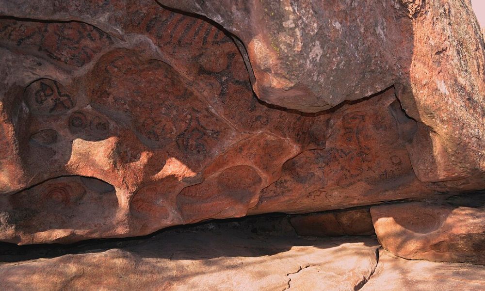 Pinturas rupestres del parque nacional Lihué Calel, que tiene su propia reserva natural estricta.