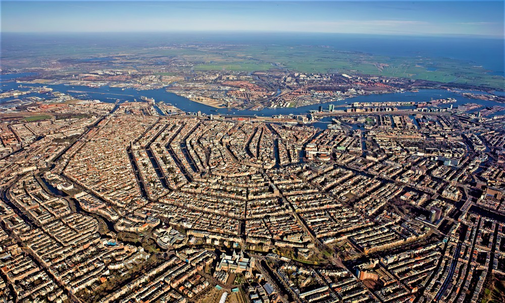 Vista aérea de Ámsterdam