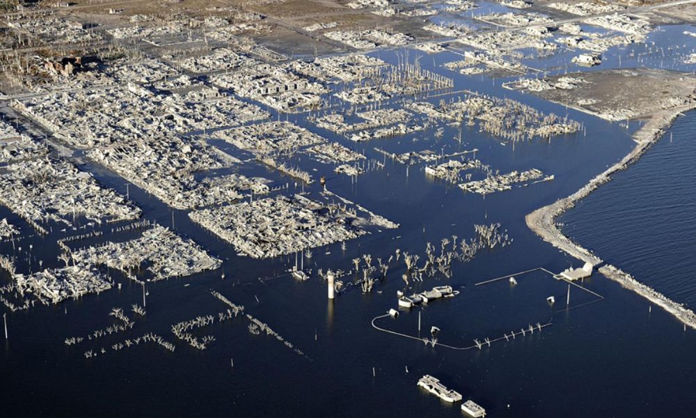 villa epecuén bajo el agua inundación