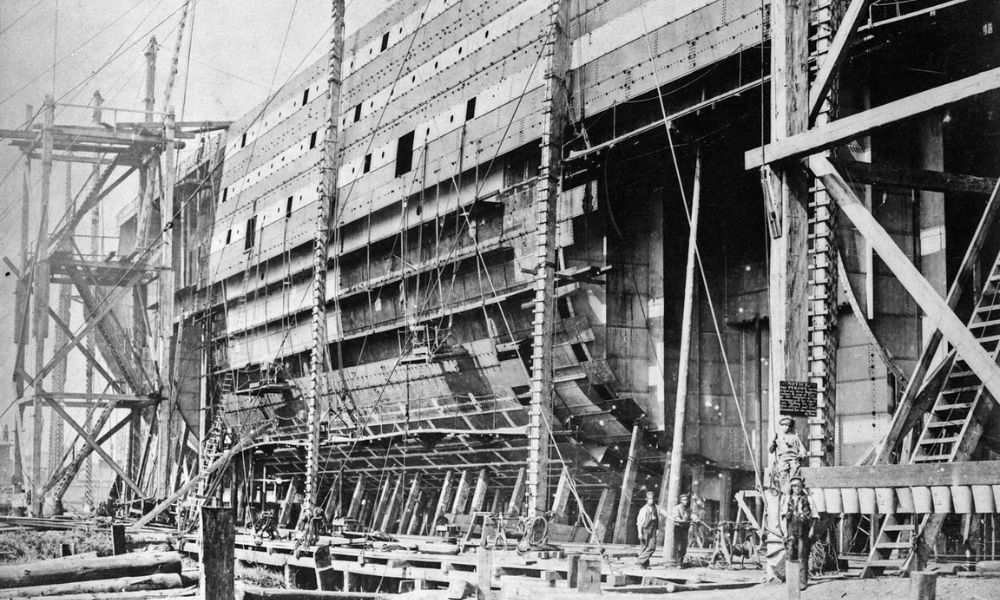 El SS Great Eastern en construcción.