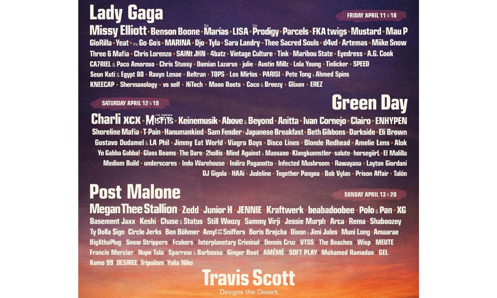 Fecha y artistas confirmados para Coachella 2025.