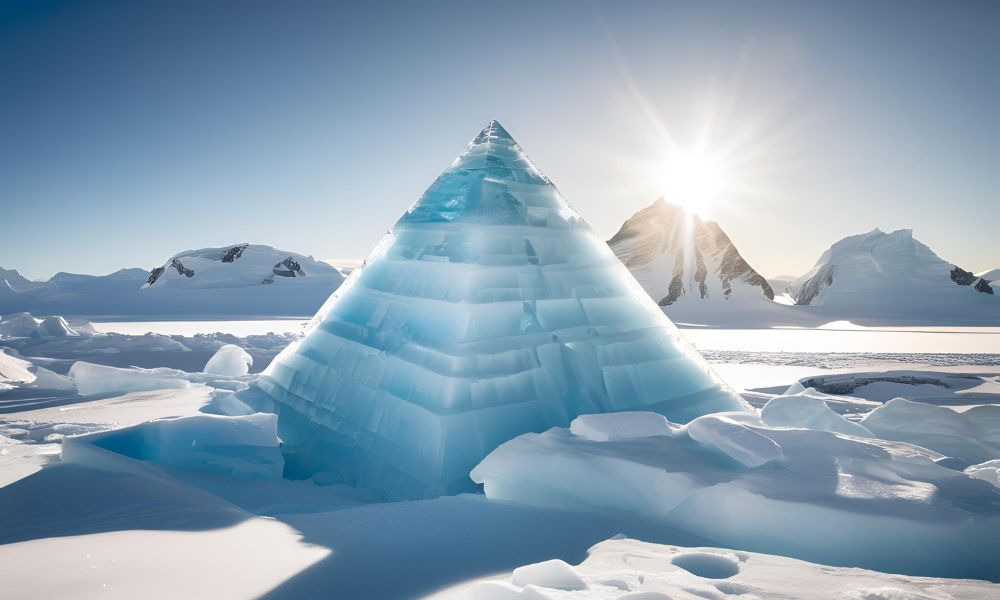 Pirámide de hielo en la Antártida