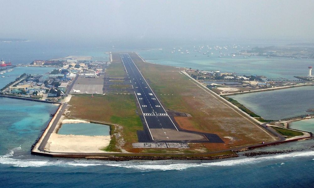 Vista aérea del Aeropuerto Internacional de Velana.