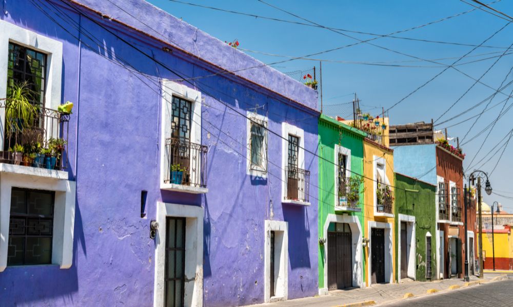 casas de colores en cholula, méxico