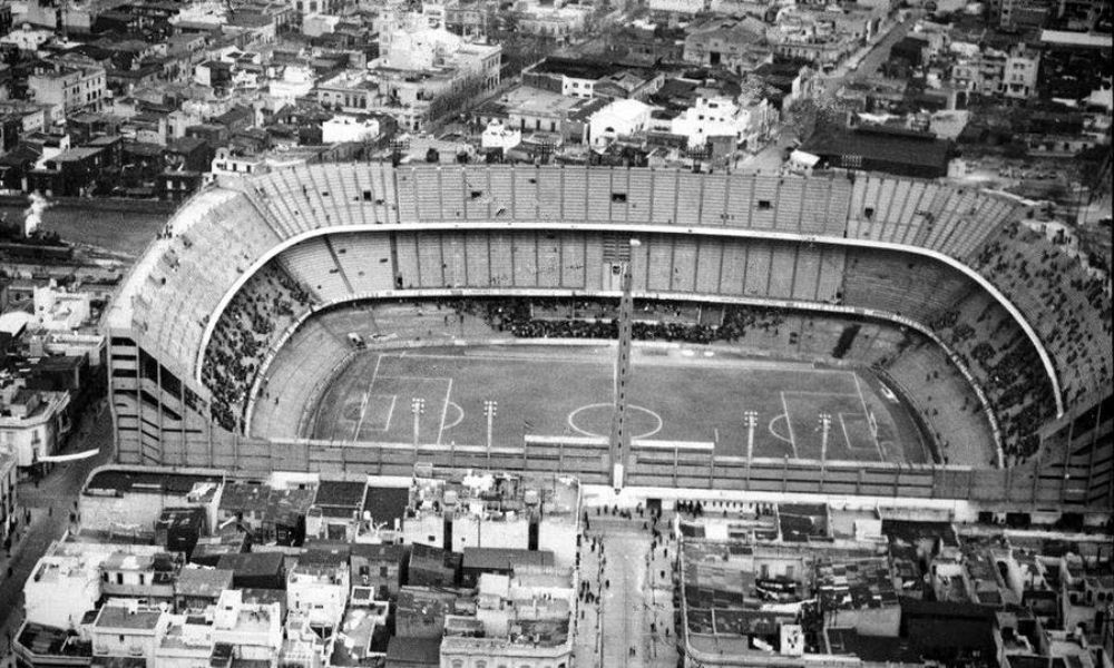 Vista aérea de La Bombonera, poco tiempo después de su inauguración.