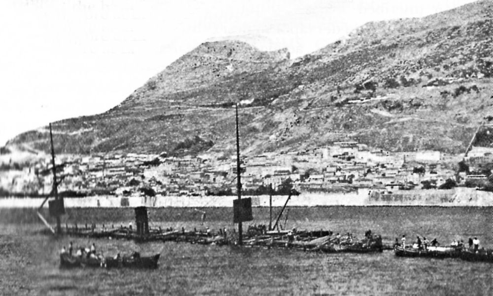 Hundimiento del SS Utopia en 1891 cerca del Estrecho de Gibraltar