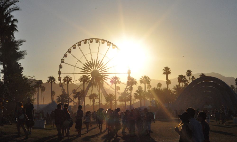 Paisaje del predio donde se organiza el festival Coachella.