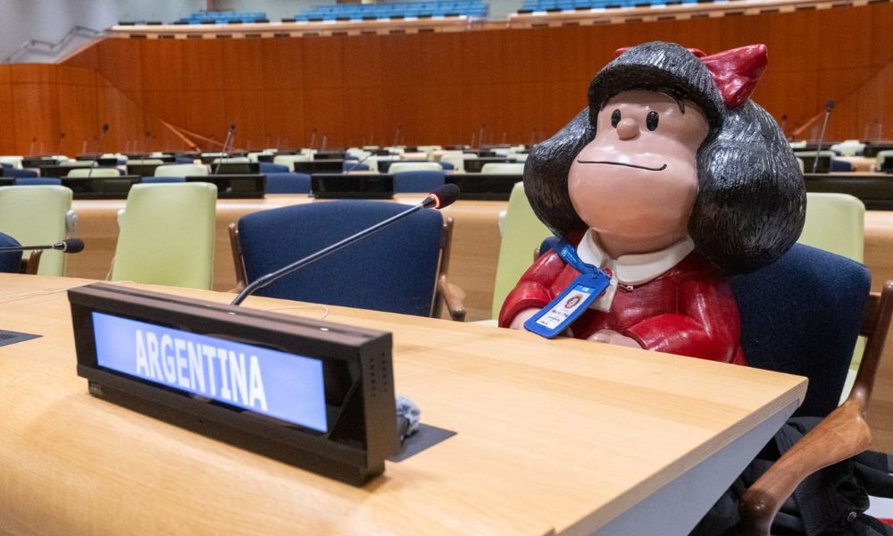 Mafalda en la ONU.