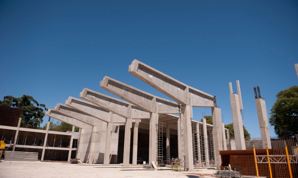 El Centro de Exposiciones de Buenos Aires en construcción.