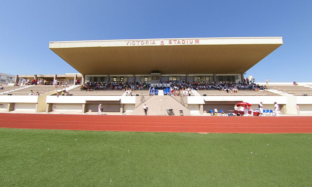 Espectadores en el estadio Victoria de Gibraltar.