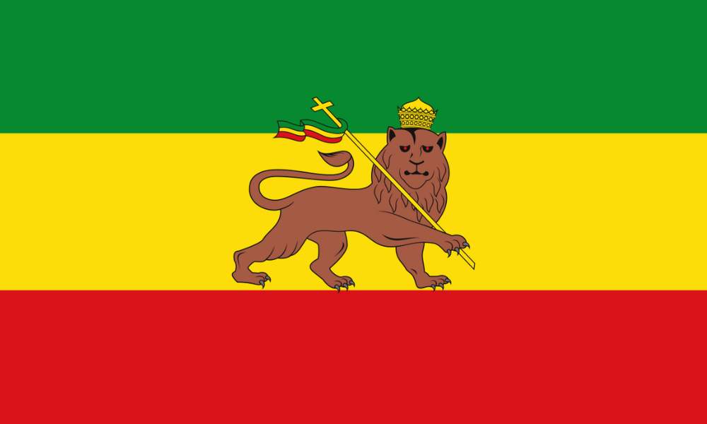 La bandera del Imperio de Etiopía inspiró a los colores panafricanos