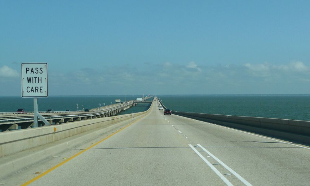 Calzada del Lake Pontchartrain Causeway.