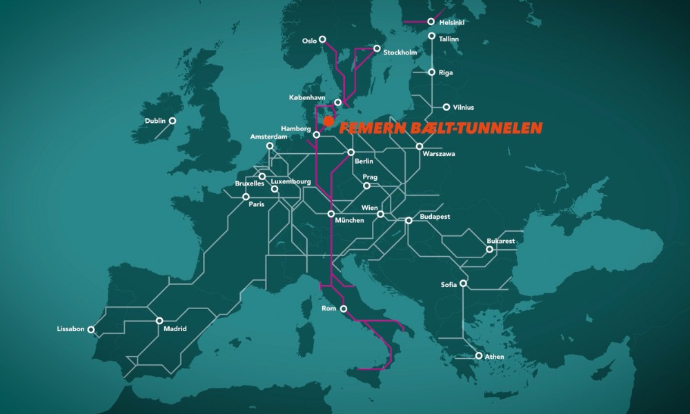 Mapa de la Red Transeuropea de Transporte