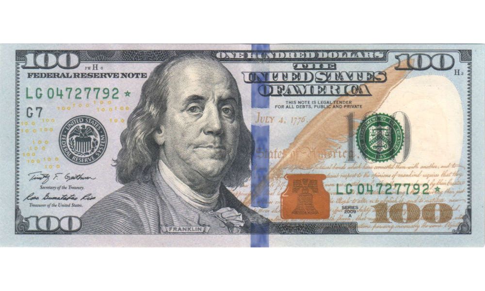 Billete de cien dólares de Estados Unidos