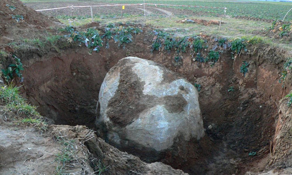 Lugar donde se encontró la piedra glacial “Coloso de Ostermunzel”.