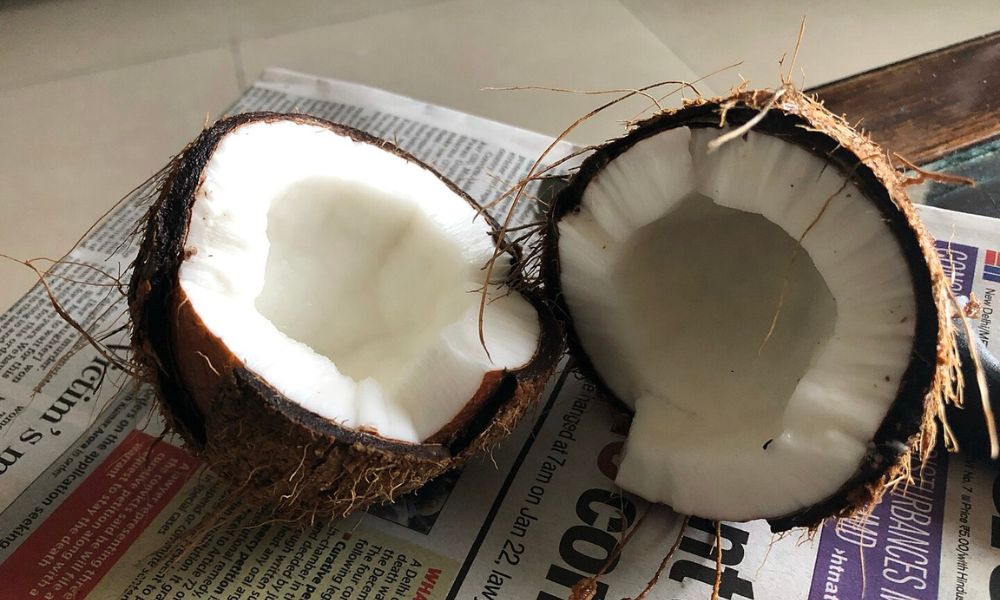 Interior de la fruta más calórica del mundo.