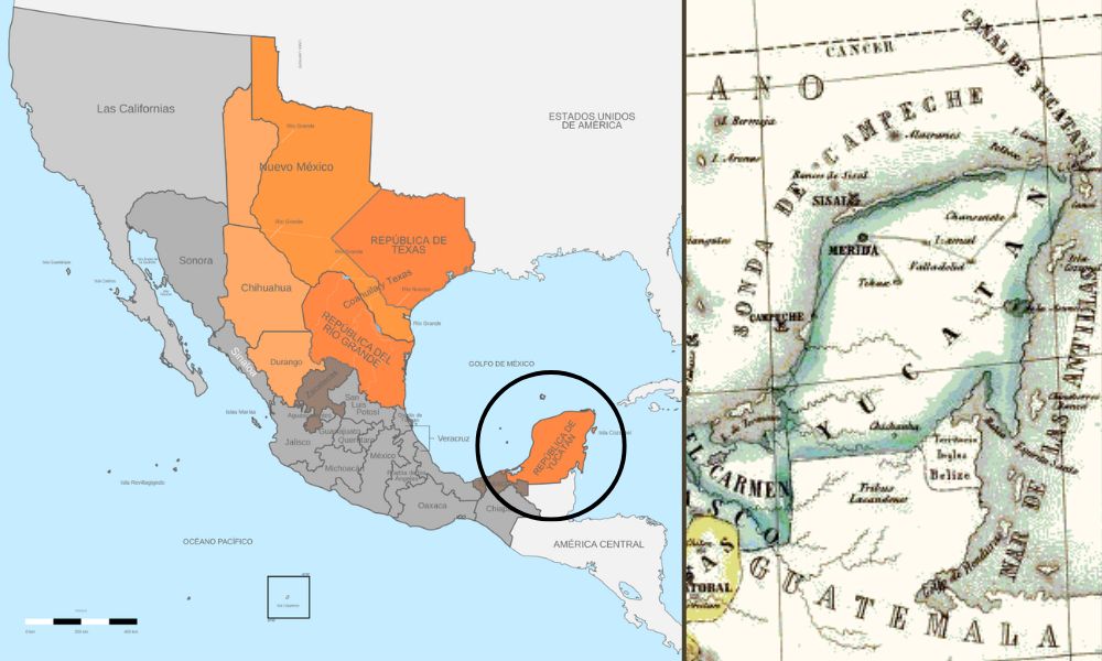 Mapa de la República de Yucatán