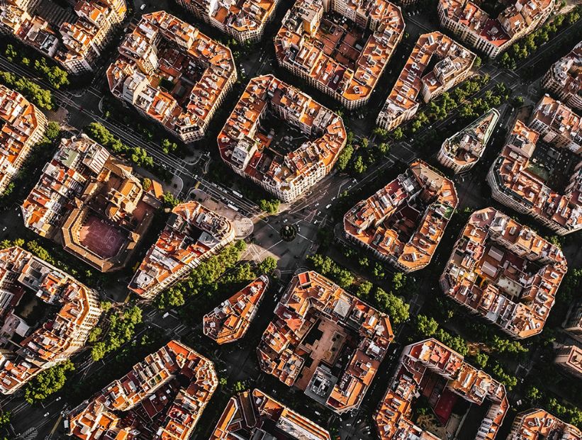 Manzanas de ciudad cuadradas