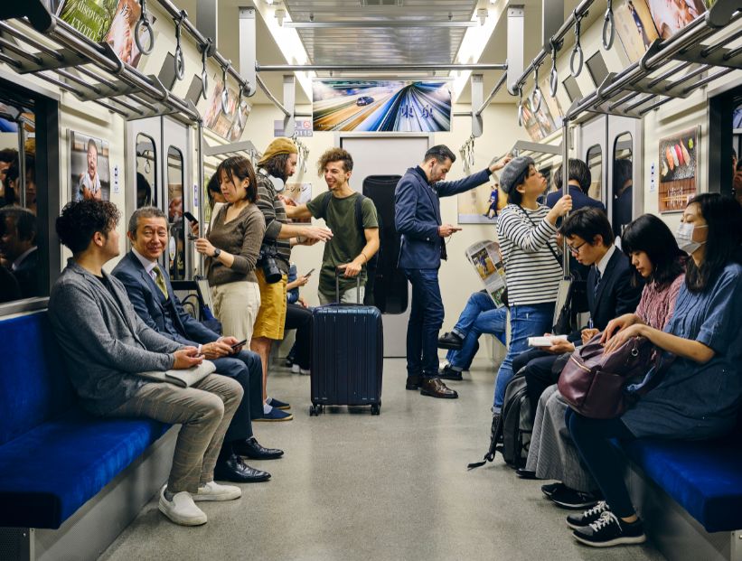 música en tren japonés