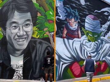 mural de dragon ball en perú