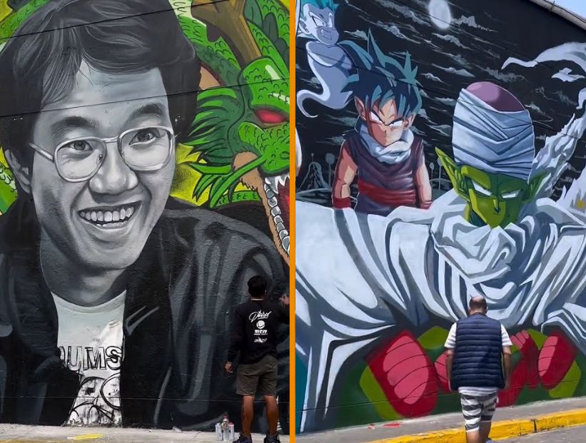 mural de dragon ball en perú