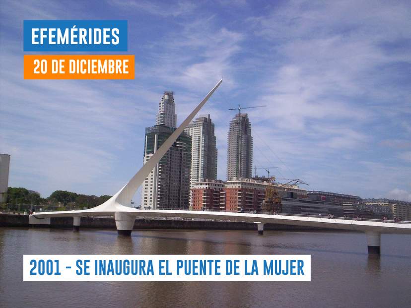 20 de diciembre se inaugura el Puente de la Mujer