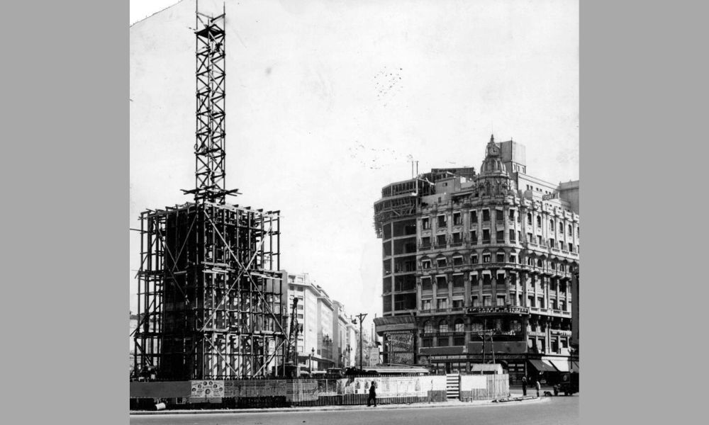 Construcción de un emblema de Argentina.