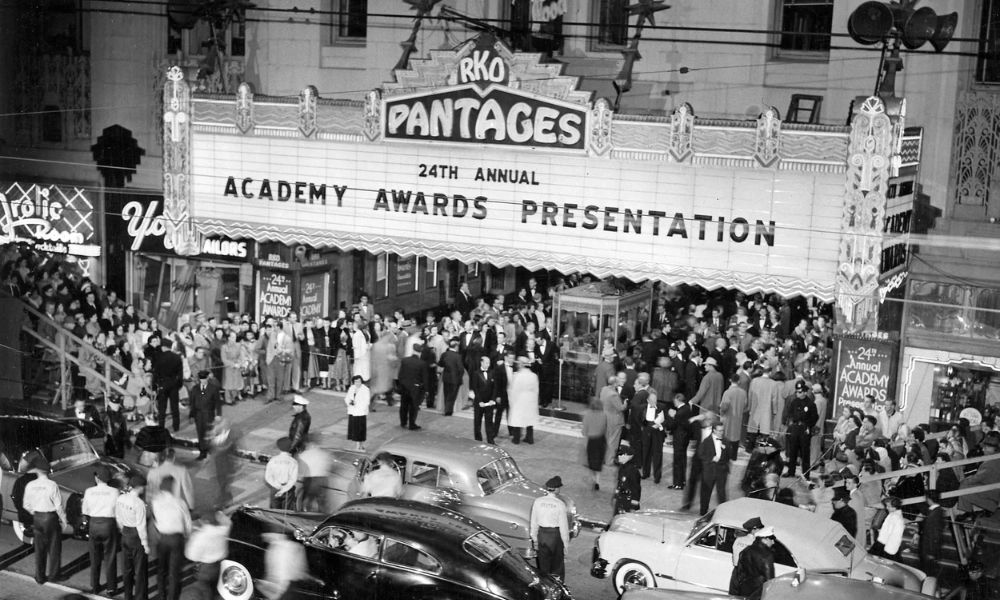 cine de california foto vieja presentación de los oscars