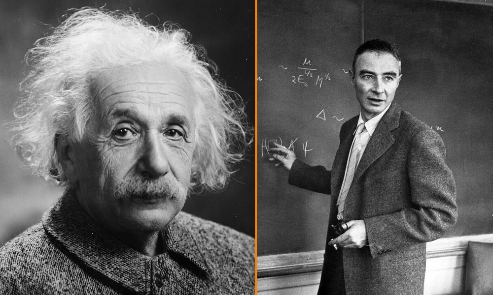 Albert Einstein y Robert Oppenheimer