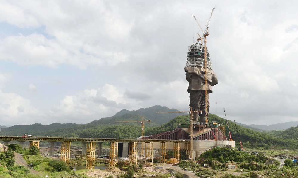 Construcción de la estatua más alta del mundo